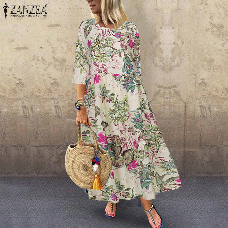 Ethnic Modern Fashion - Women's Summer Short Sleeve Sundress ZANZEA