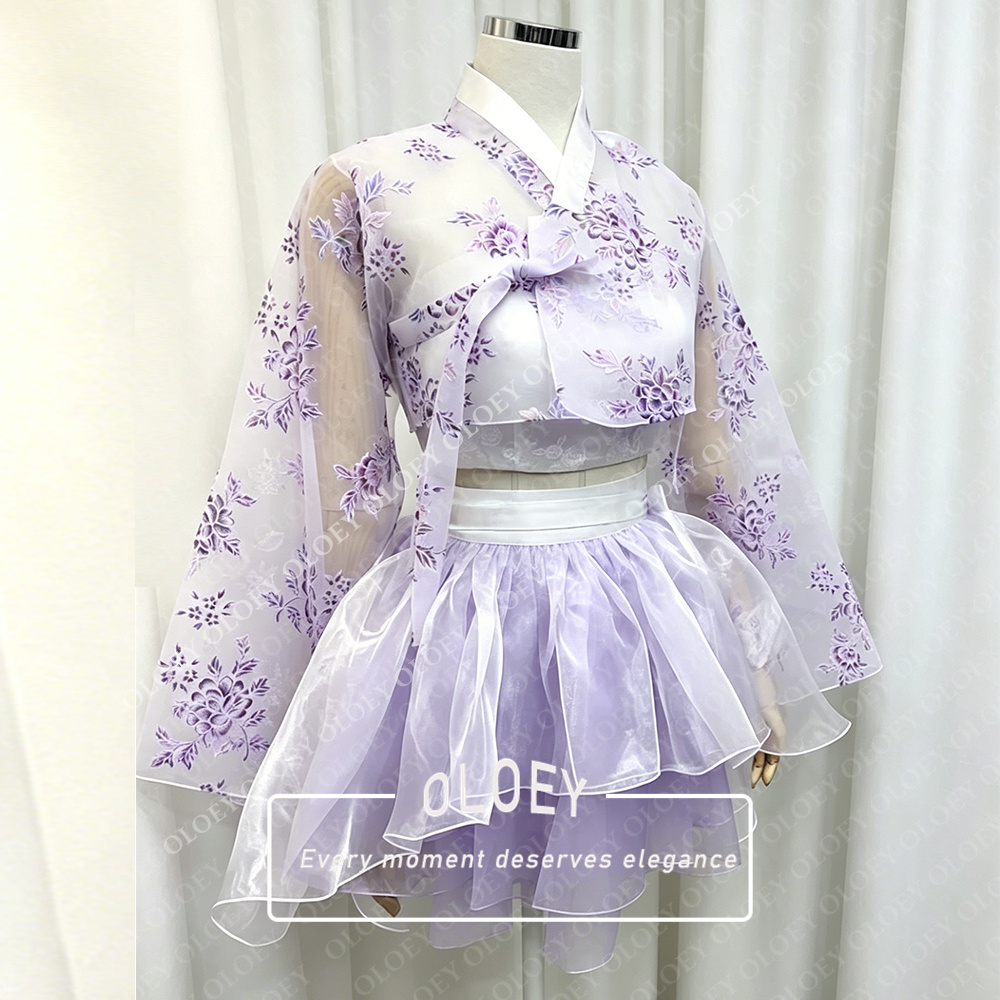 OLOEY Modern Floral Print Shor - Hanbok Modern Set recension och pris