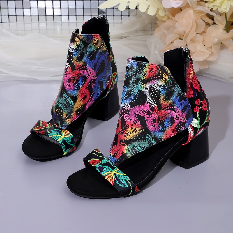 Ethnic Printed High-heeled San - Ethnic Modern Fashion recension och pris