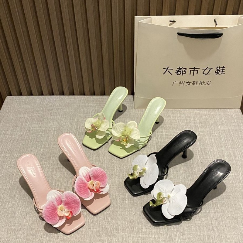 Flower Decoration Women Slippe - Ethnic Style recension och pris