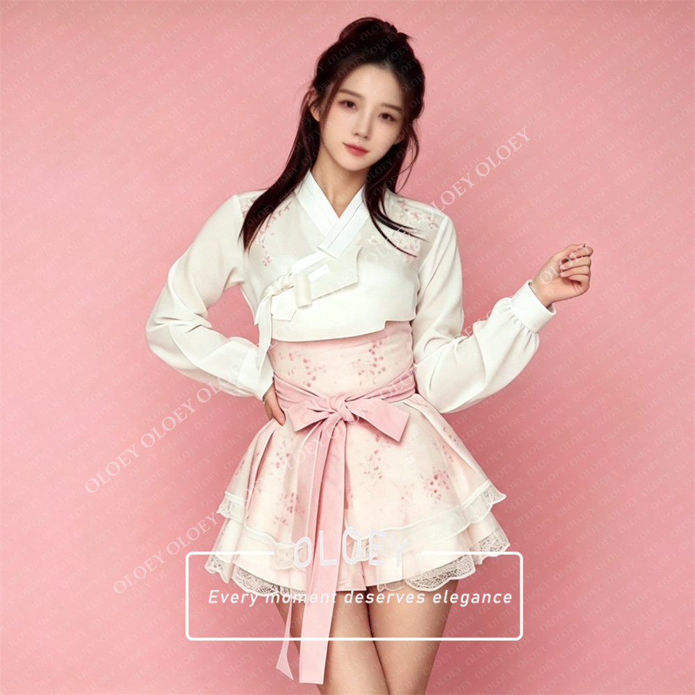 OLOEY Modern Pink Floral Print - Hanbok Modern Set recension och pris