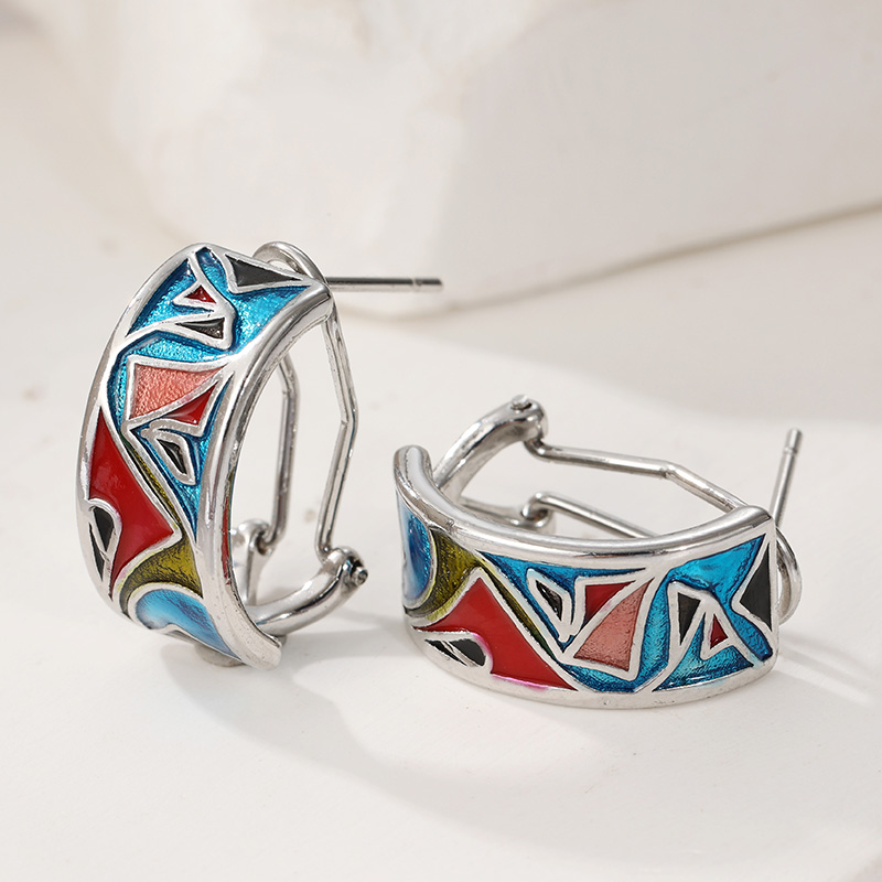 Ethnic Silver Color Enamel Hoo - Ethnic Fashion Wear For Women recension och pris