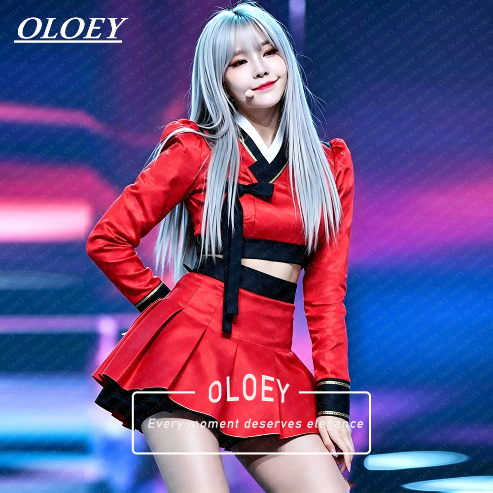 OLOEY Modern Black Red Short C - Hanbok Modern Set recension och pris