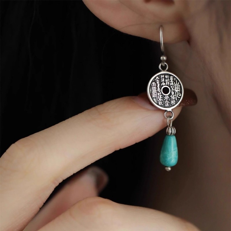 925 Sterling Silver Earrings A - Ethnic Modern Fashion recension och pris