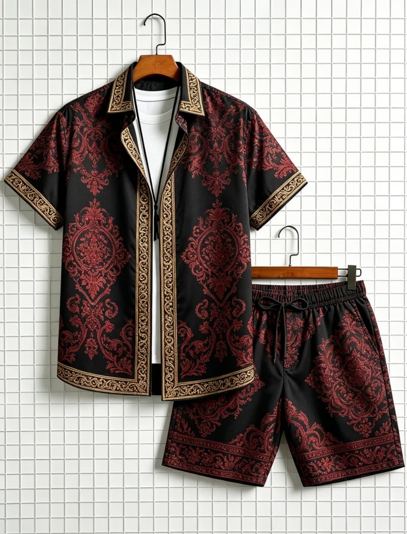Men's ethnic border printed sh - Ethnic Style recension och pris