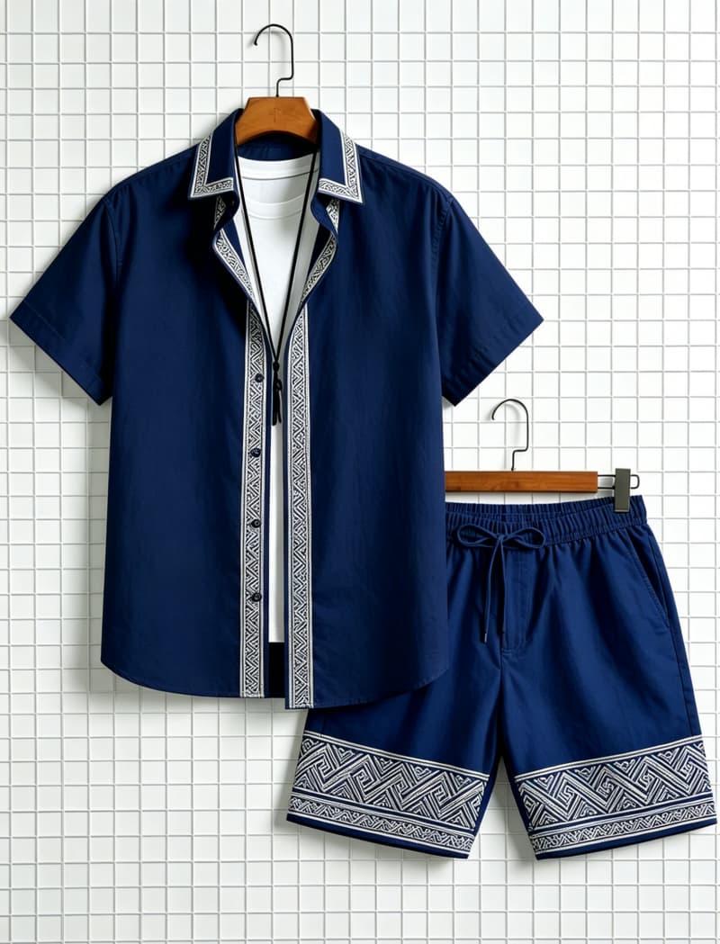 Men's ethnic border printed sh - Ethnic Style recension och pris