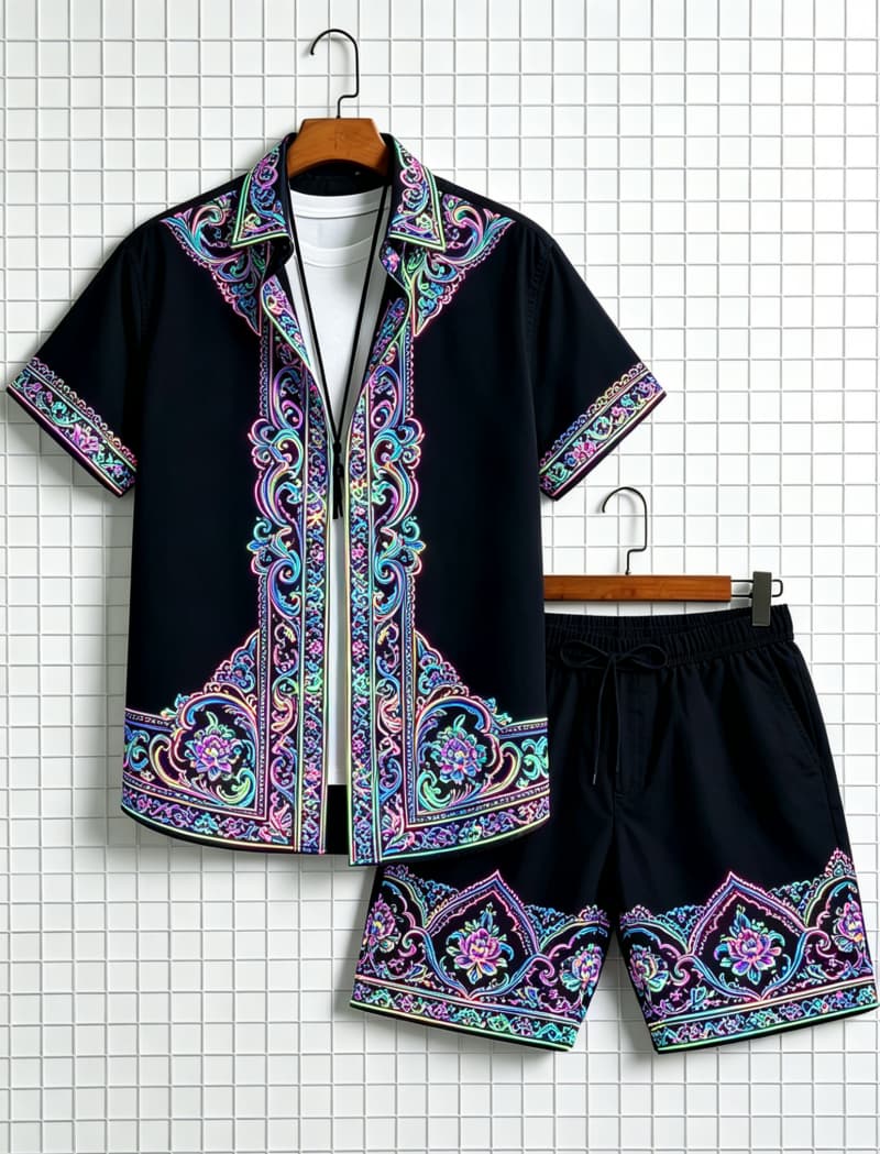 Men's ethnic border printed sh - Ethnic Style recension och pris