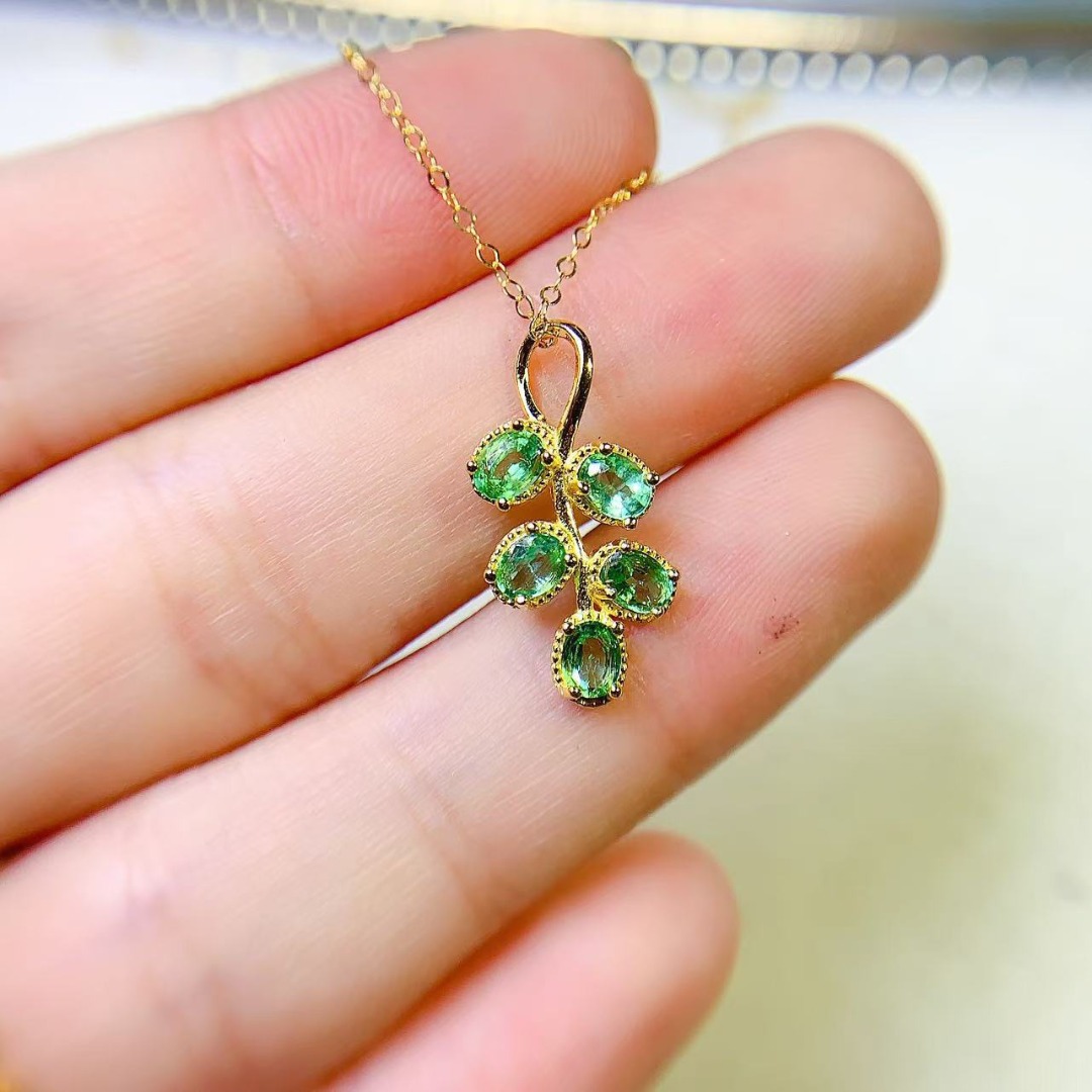 Opulent Genuine Emerald S925 S - Ethnic Fashion Designers recension och pris