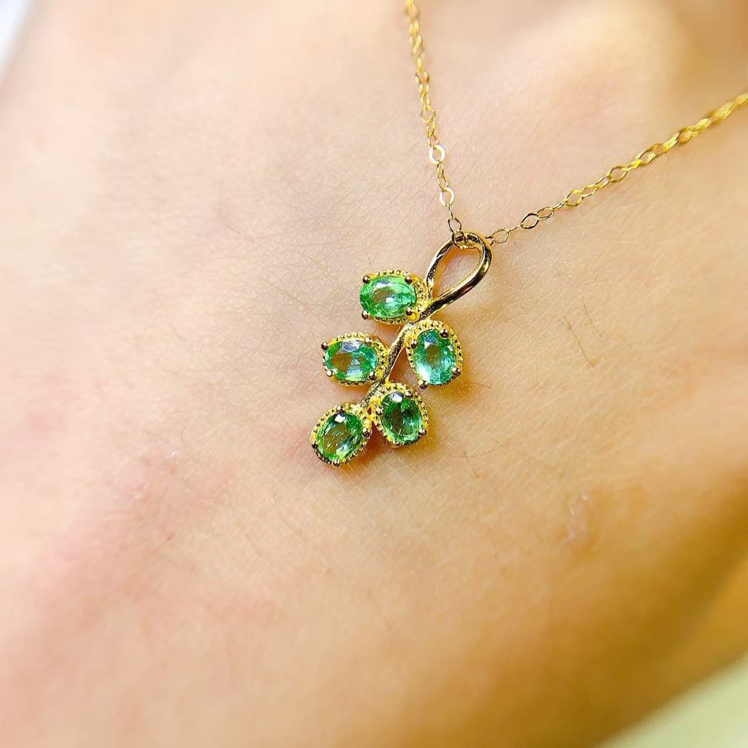 Opulent Genuine Emerald S925 S - Ethnic Fashion Designers recension och pris