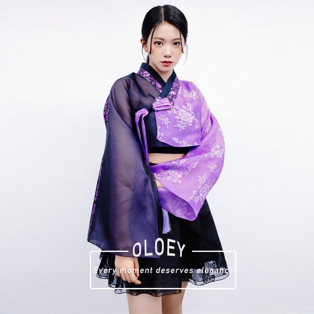 OLOEY Vintage Black Purple Han - Hanbok Modern Set recension och pris