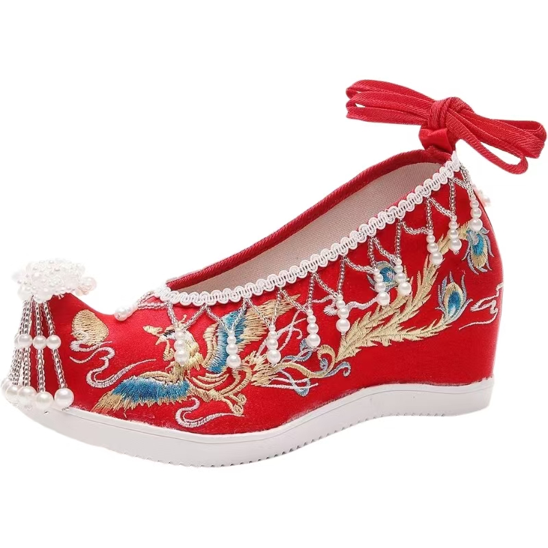 Women New Red Embroidered Wedd - Ethnic Style recension och pris