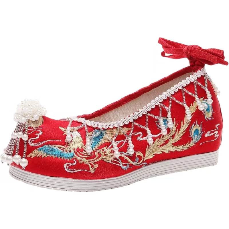 Women New Red Embroidered Wedd - Ethnic Style recension och pris