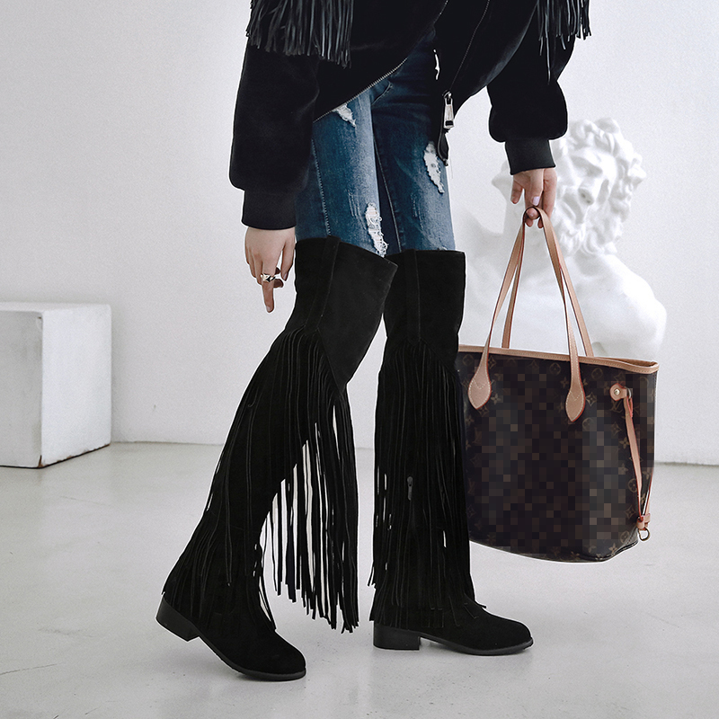 2026 Fashion Boho Knee High Bo - Ethnic Modern Fashion recension och pris