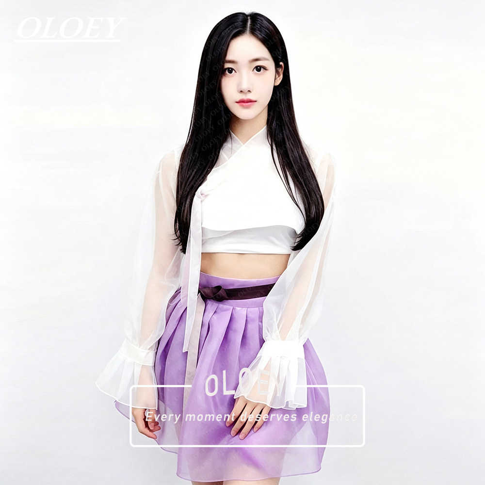 OLOEY Modern Purple Ivory Shor - Hanbok Modern Set recension och pris