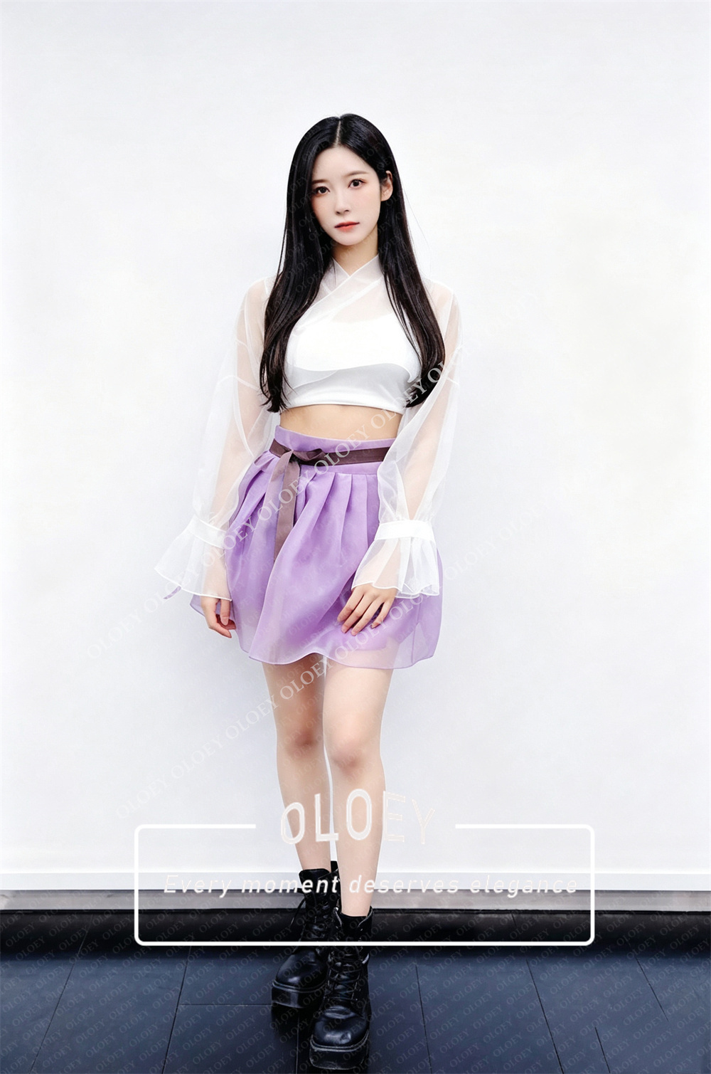 OLOEY Modern Purple Ivory Shor - Hanbok Modern Set recension och pris