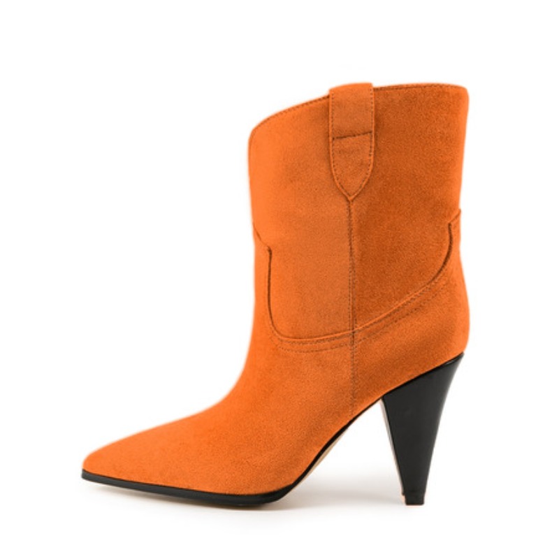 Bicolor Spike Heels Pull On Fa - Ethnic Fashion For Women recension och pris