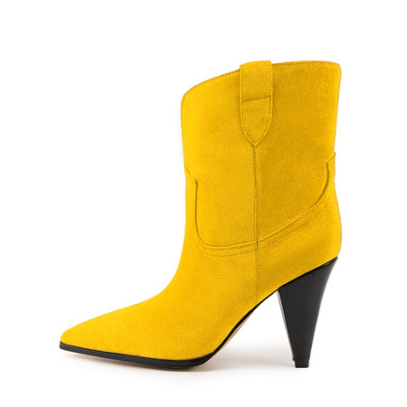 Bicolor Spike Heels Pull On Fa - Ethnic Fashion For Women recension och pris