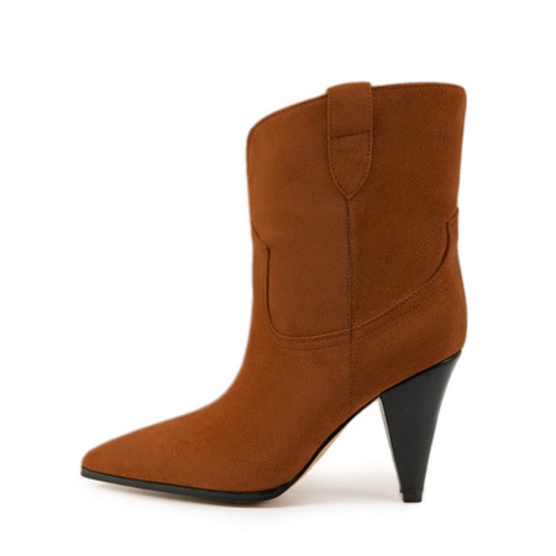 Bicolor Spike Heels Pull On Fa - Ethnic Fashion For Women recension och pris
